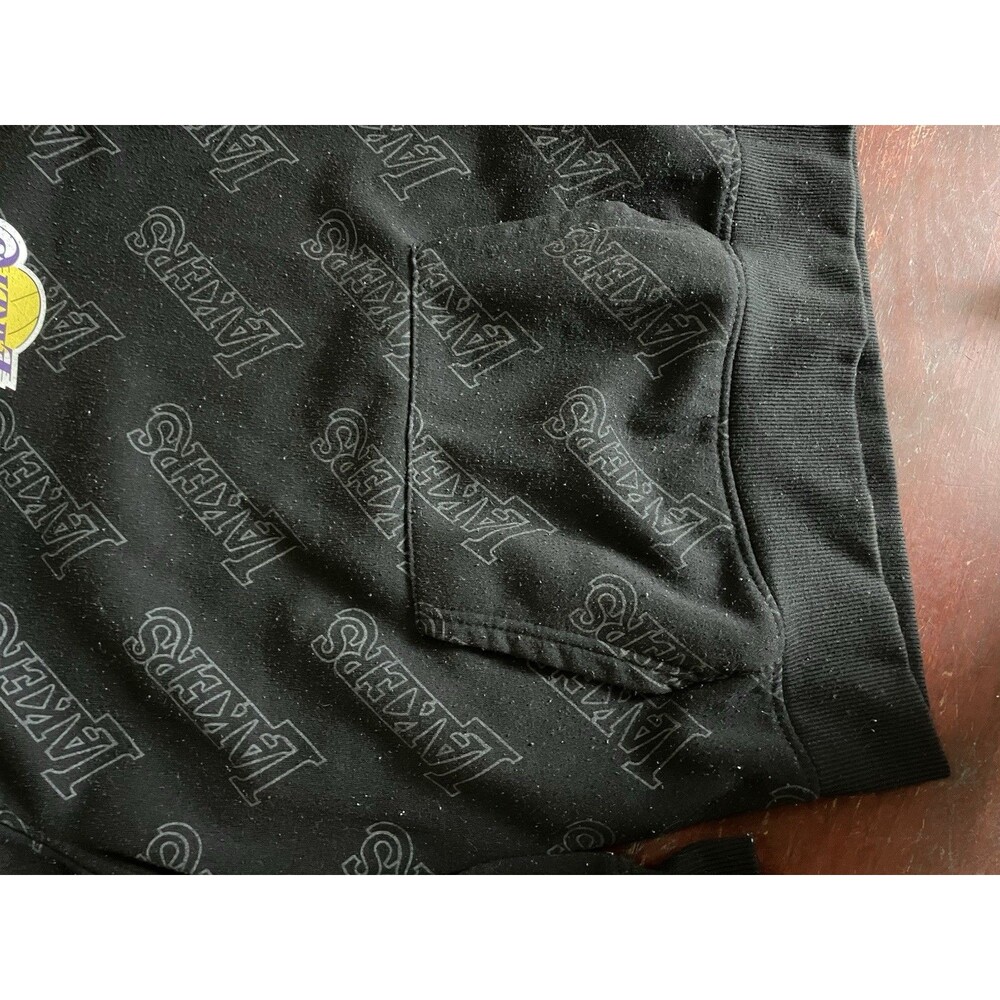 NBA Los Angeles Lakers Hoodie Sweater Print All Over SZ L (14-16) - Picture 9 of 10